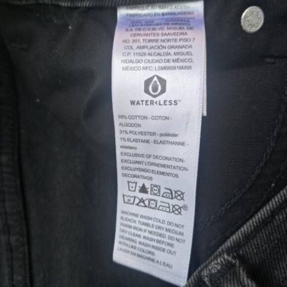 Levi's signature high waisted jeans black  stretchy and comfortable womens 29 - Picture 9 of 11